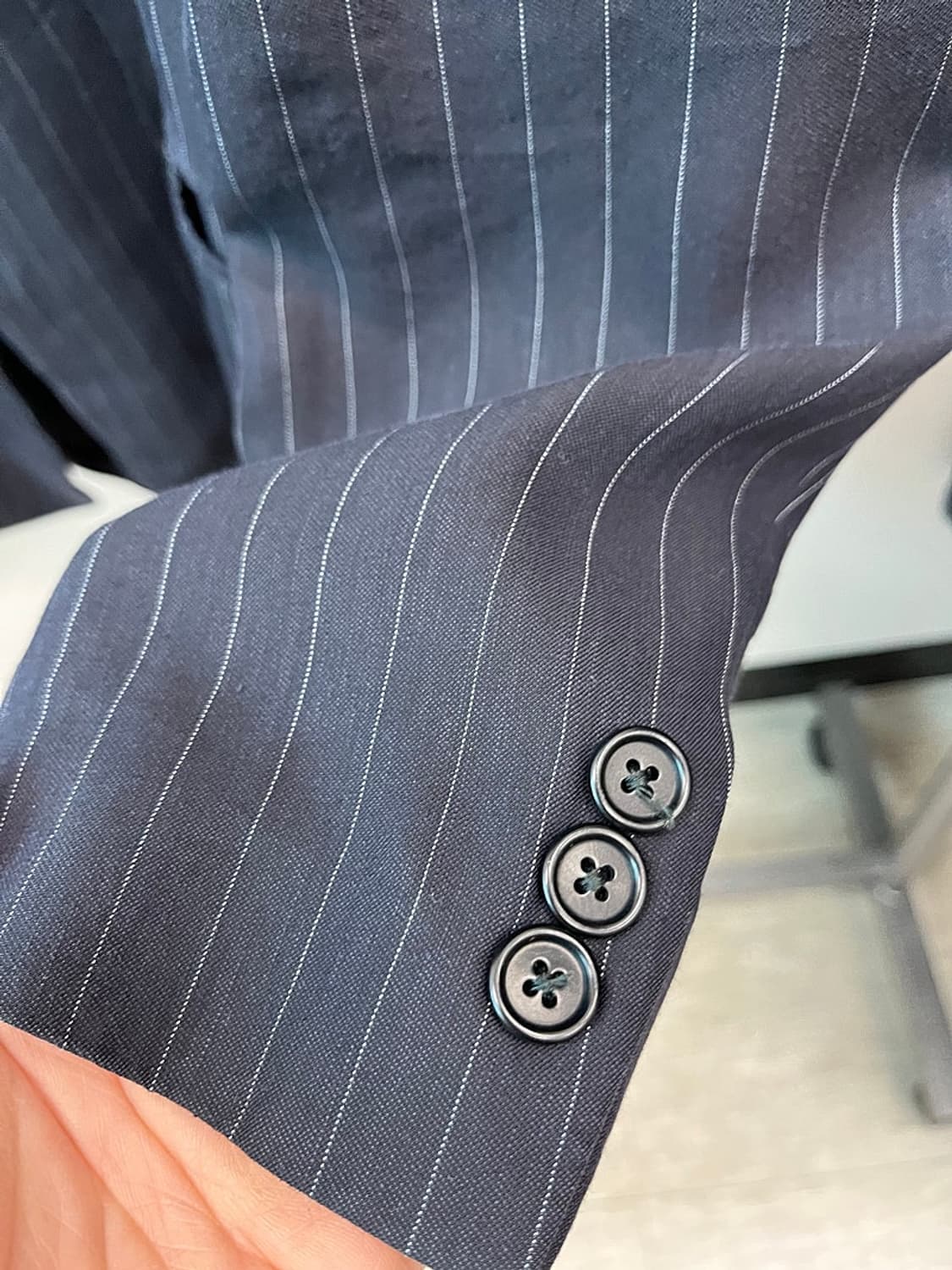 110) 알마니꼴레지오니 스트라이프 린넨자켓  상품이미지7