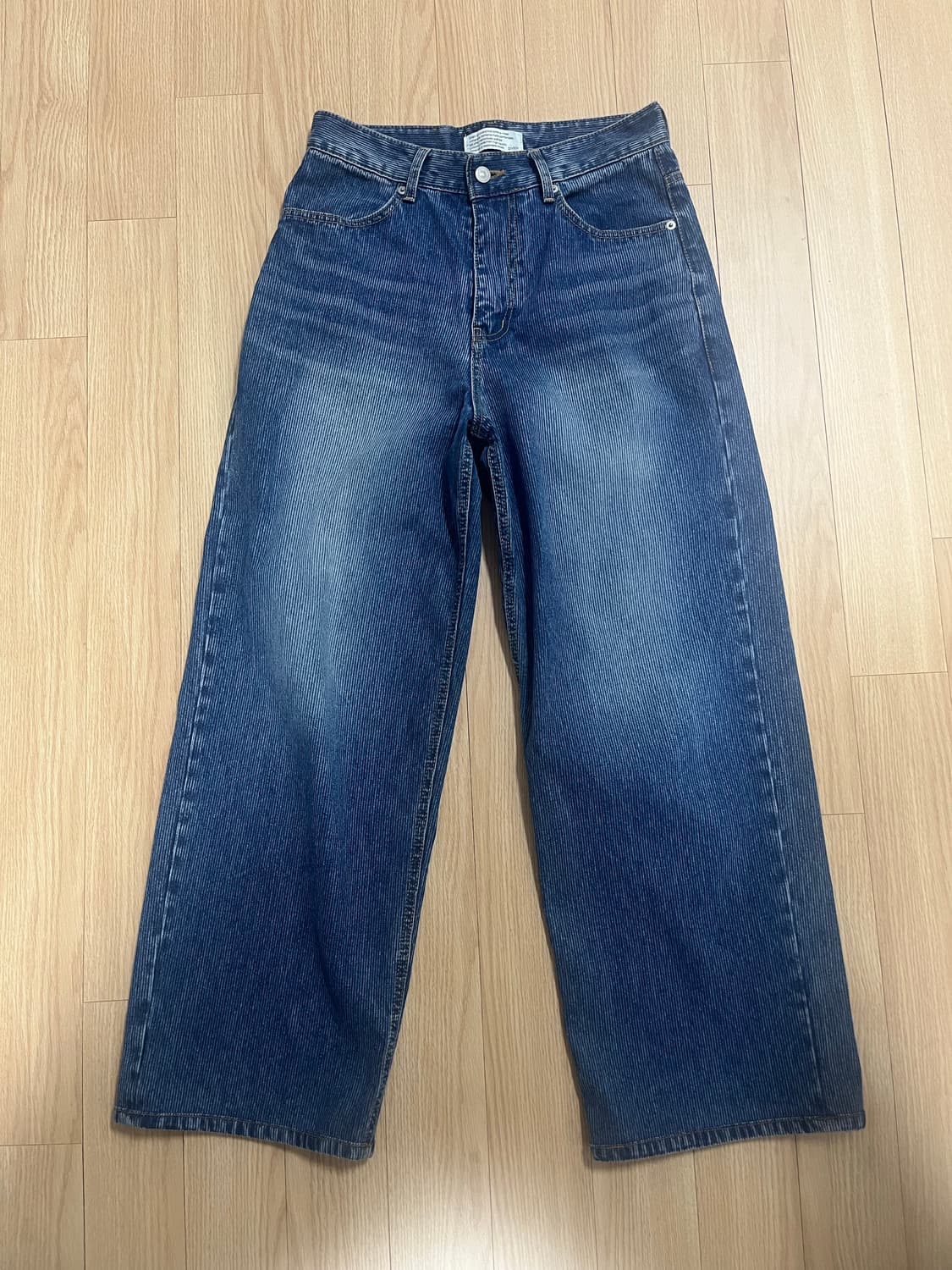 다이브인 LOOSED WIDE DENIM PANTS (RIBBED BLU 상품이미지5