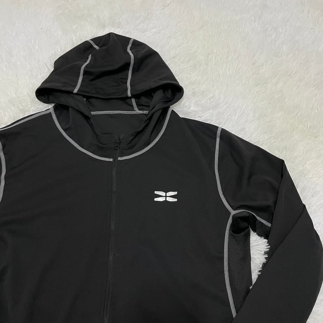 빈티지 러닝 블랙 기능 후드 집업 869 y2k 스트릿 모리 갸루 일본빈 상품이미지3