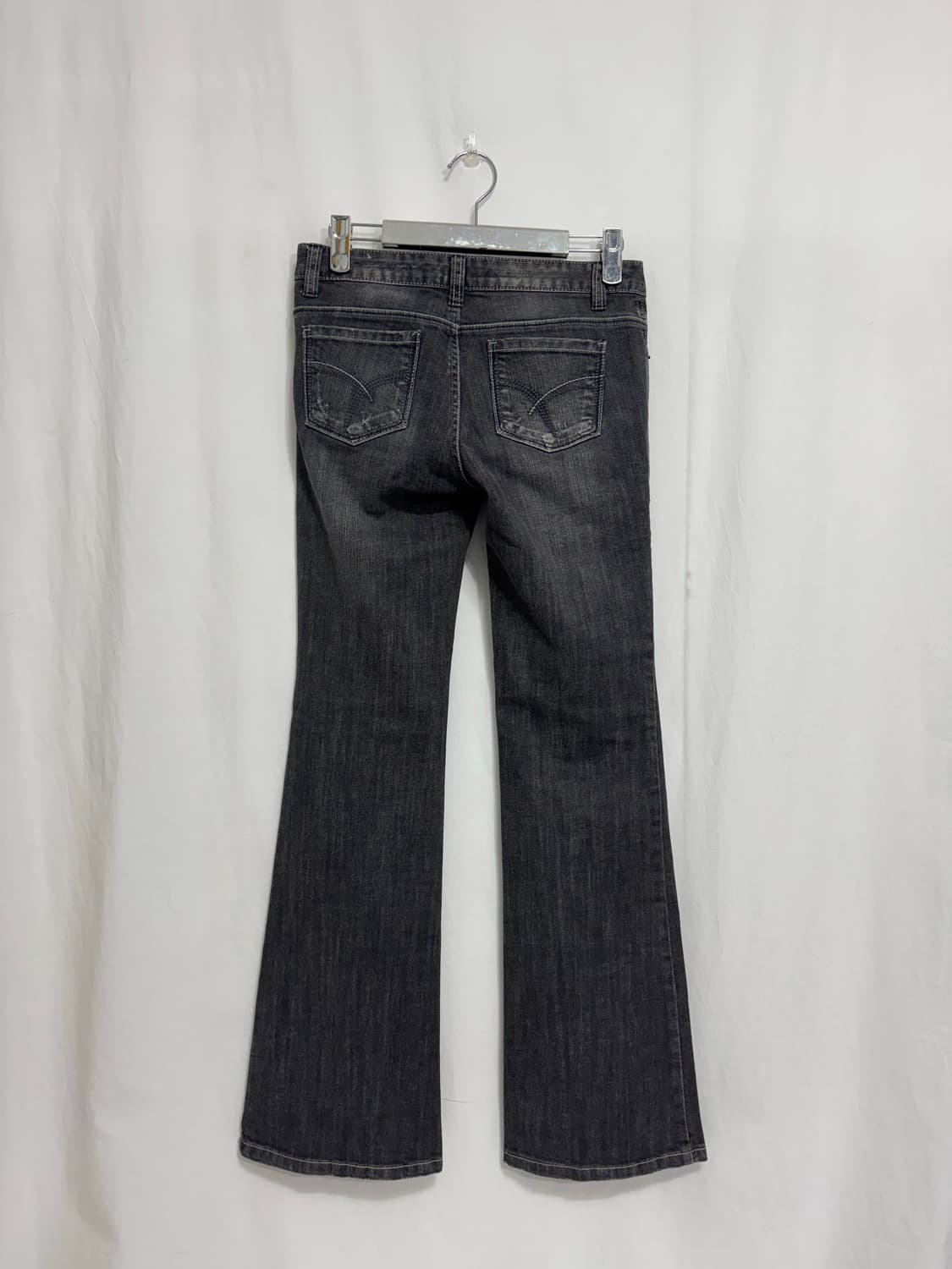 Washed gray boots cut pants 상품이미지6