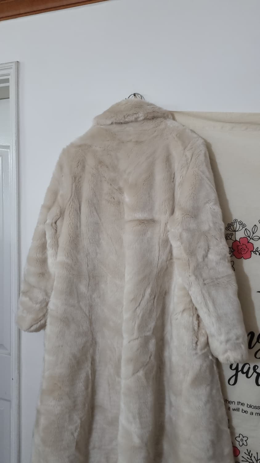 Merry.J 아이보리 롱 퍼 코트 F 상품이미지6
