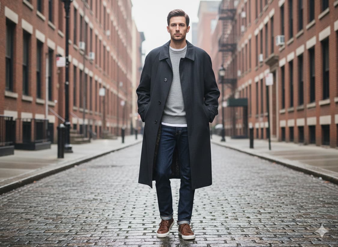 London Fog 90's 런던포그 순모 체크 나그랑코트 상품이미지1