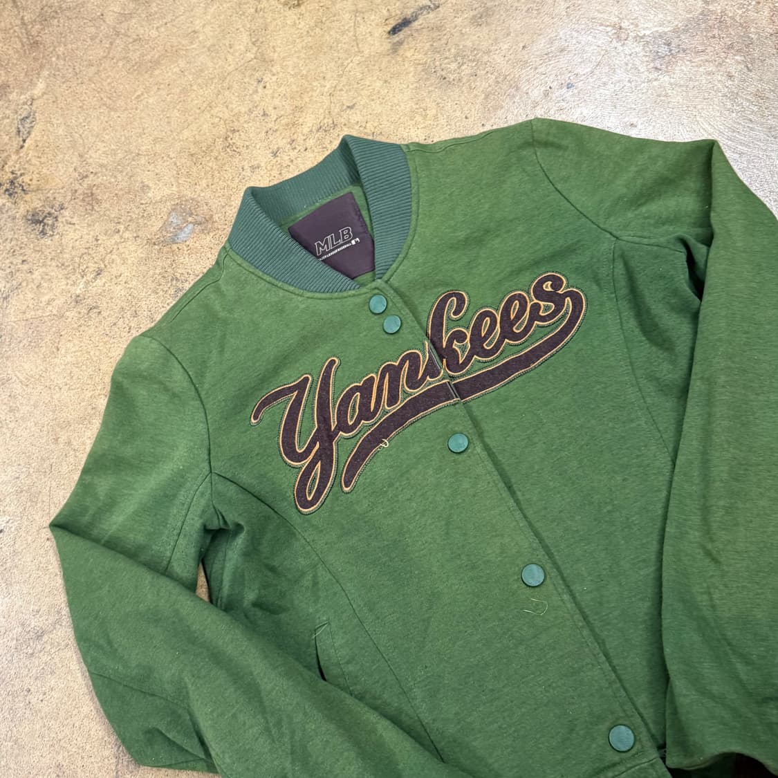 [85] MLB 뉴욕 양키스 그린 야구 점퍼 b10 상품이미지1