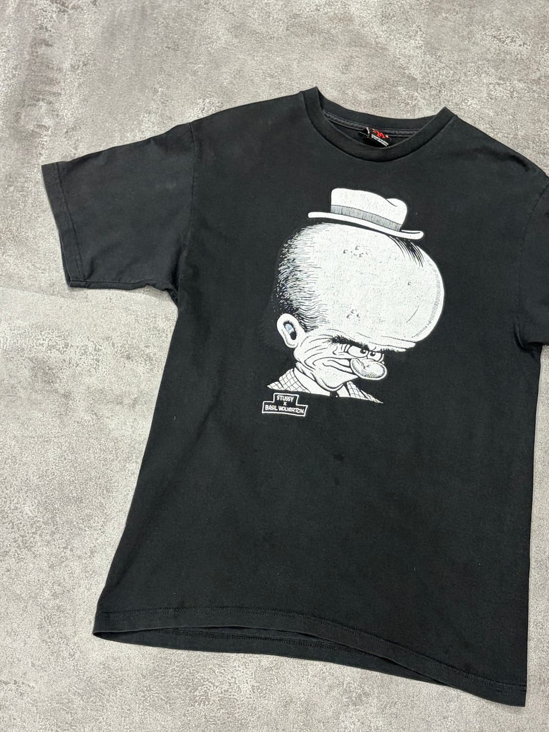 00s Stussy 스투시 블랙 반팔 티셔츠 Basil Wolverton 상품이미지3