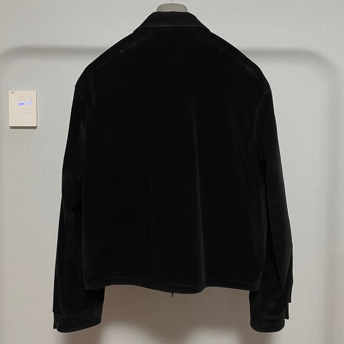 [M] 프라다 벨벳 데님 블루종 자켓 블랙 상품이미지2
