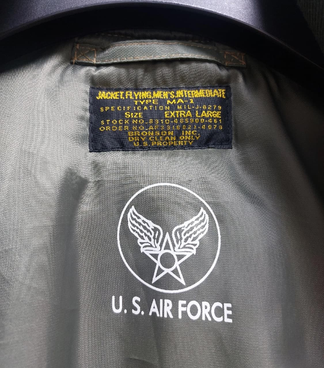 [브론슨/상태 최상] MA-1 Talon zipper / khaki 상품이미지2