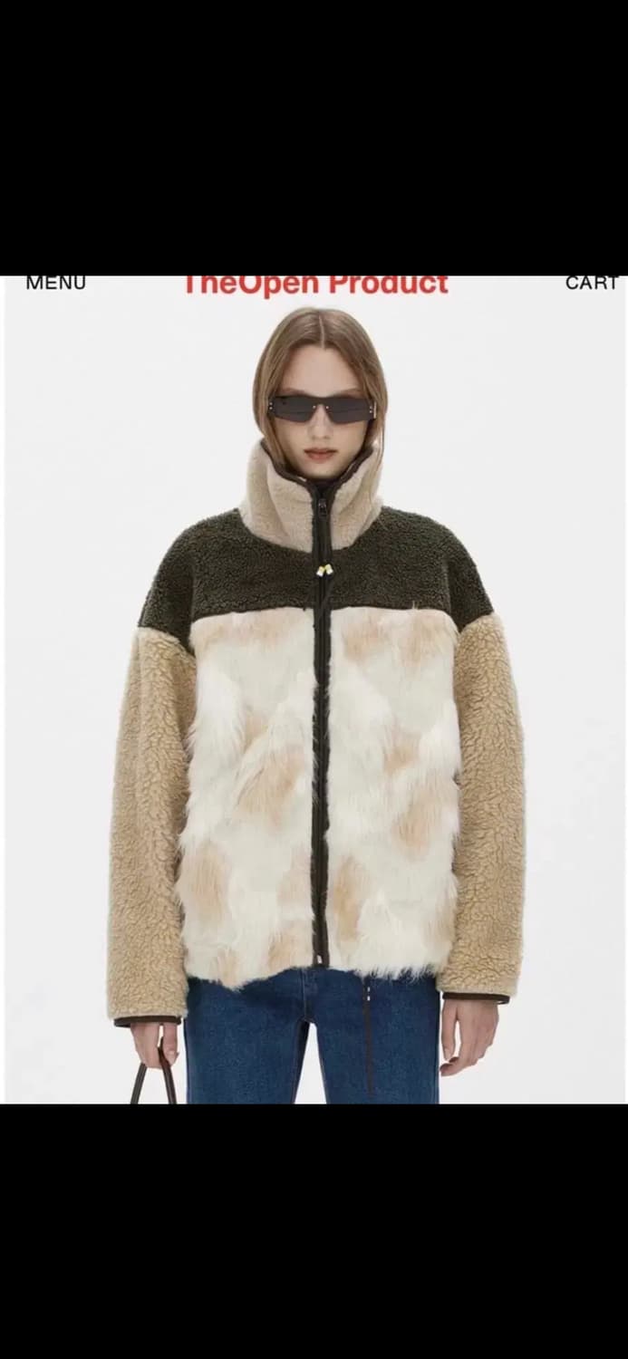 오픈와이와이 퍼 후리스 자켓 상품이미지1