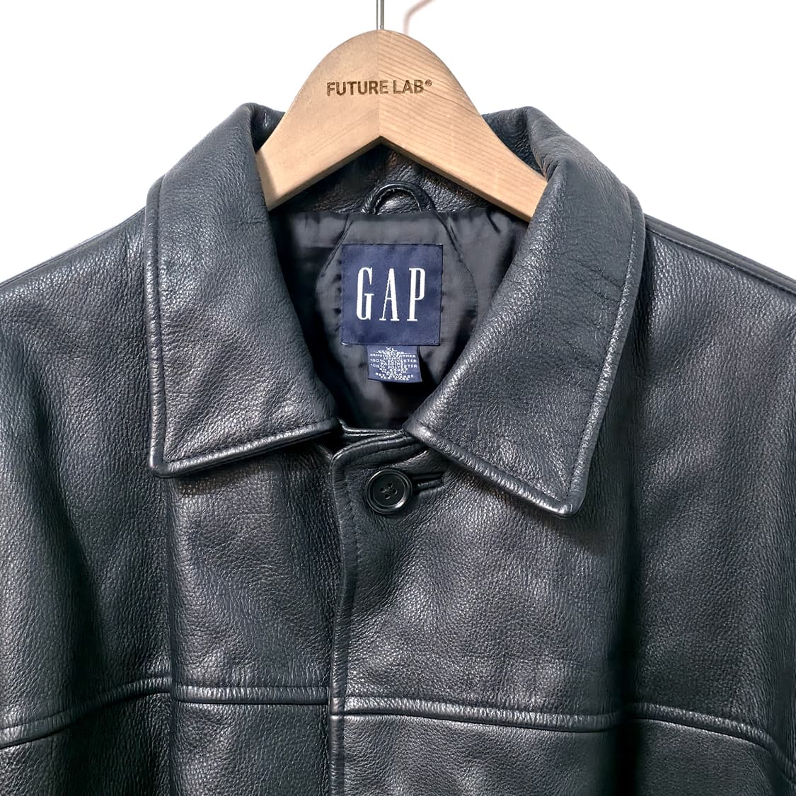 [XL] 90s 갭 레더 카 코트 블랙 상품이미지3