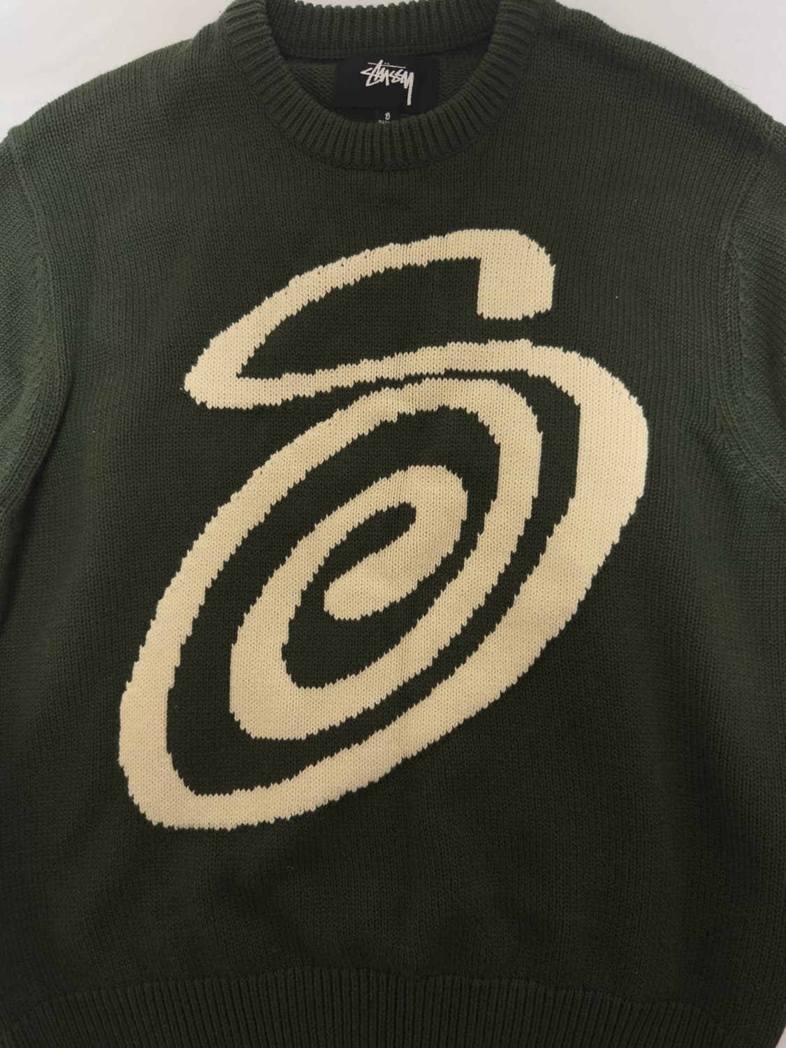 스투시 컬리S 스웨터 그린 상품이미지2