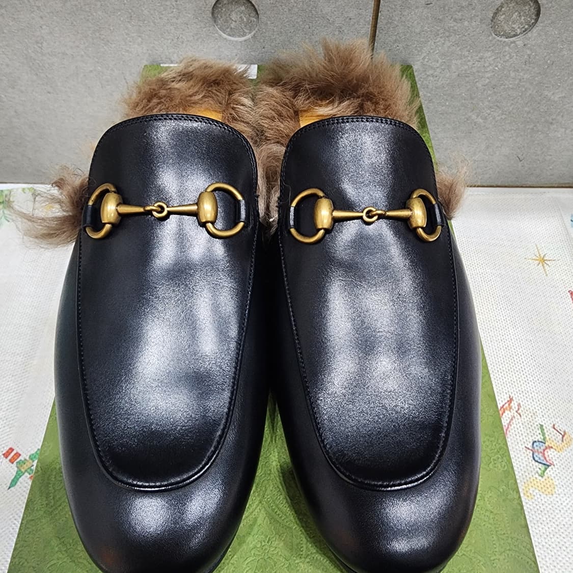 구찌 프린스타운 블랙 레더 7.5 새제품 상품이미지1