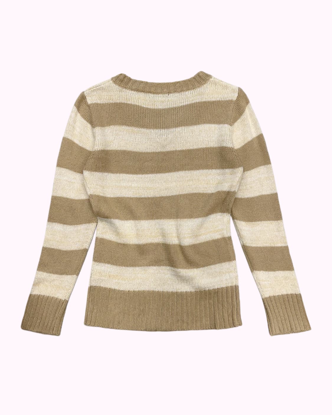 beige stripe v-neck knit 상품이미지4