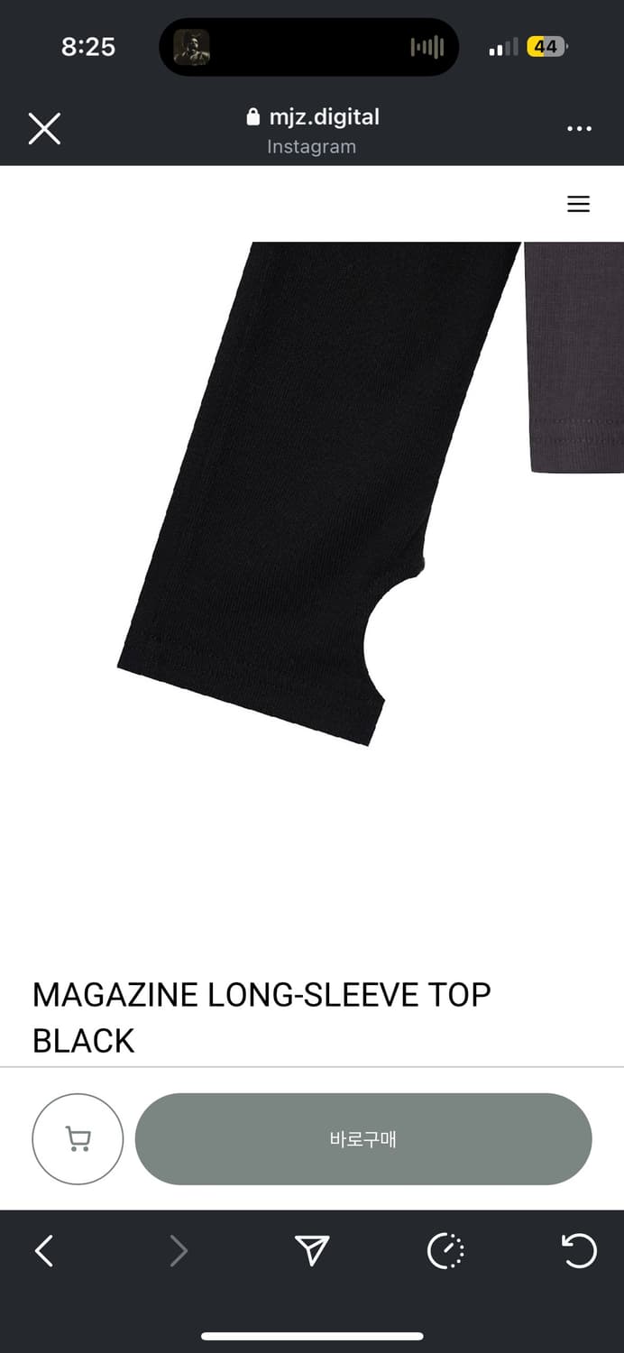 Mongjinzon MAGAZINE LONG-SLEEVE TOP BLAC 상품이미지3