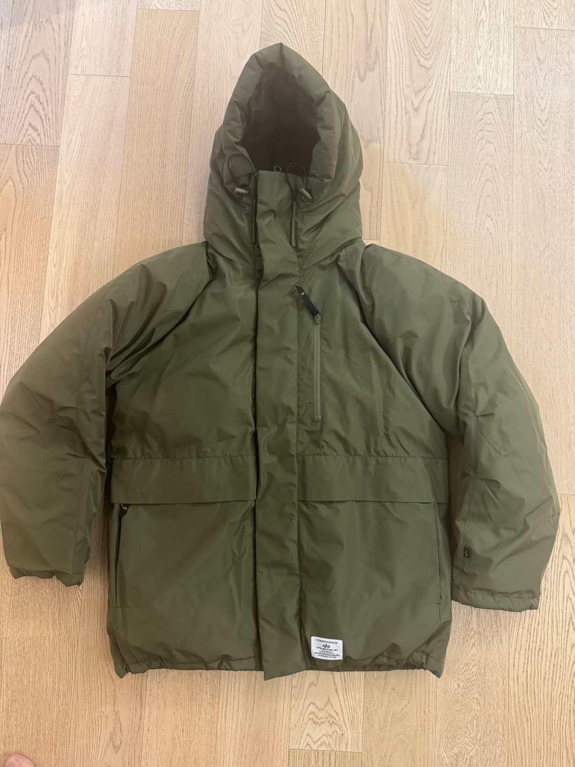 알파인더스트리 나일론 래글런 패딩 카키 상품이미지1