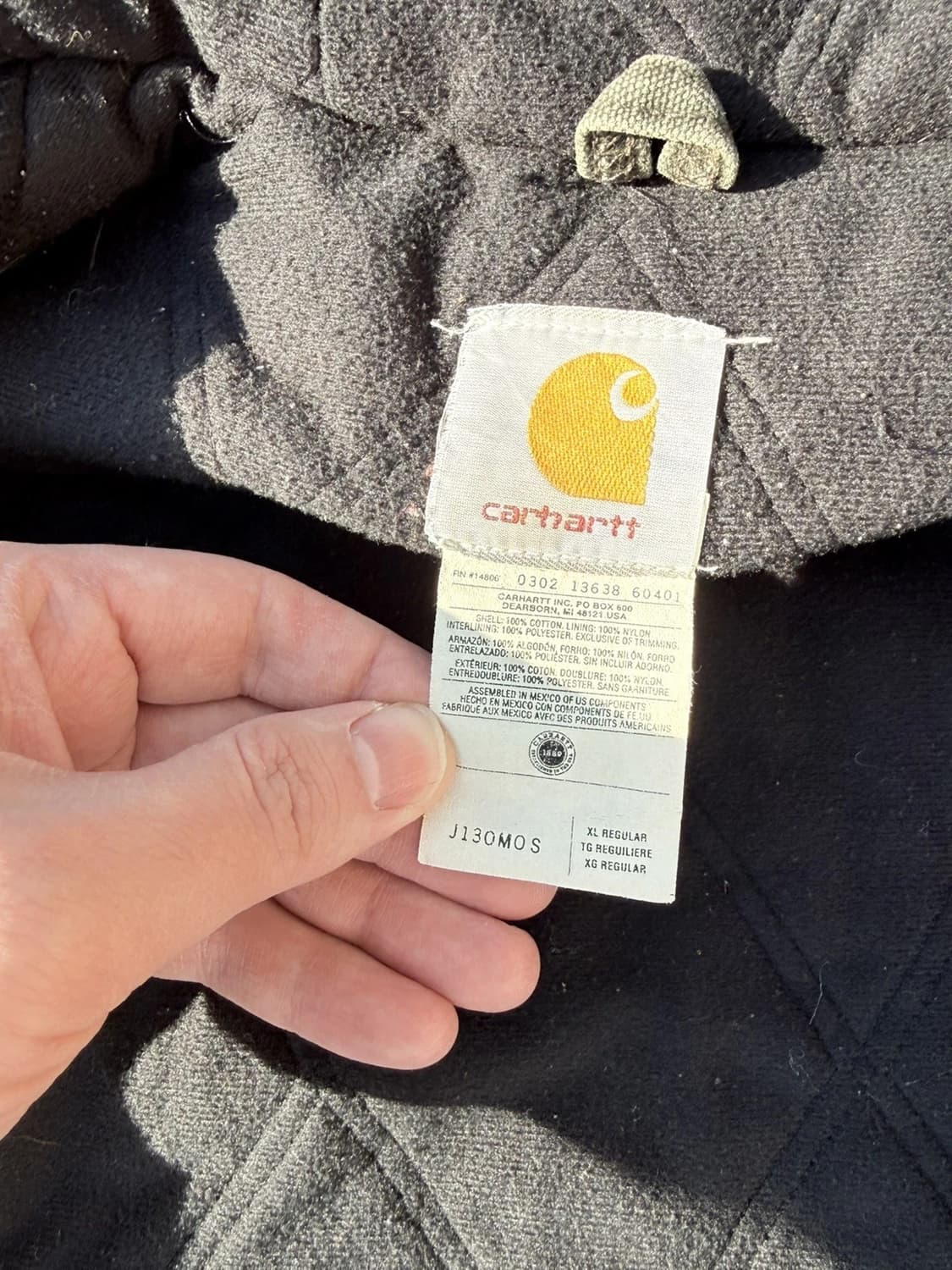 칼하트 J130 빈티지 샌드스톤 덕 액티브 자켓 모스 그린 상품이미지5