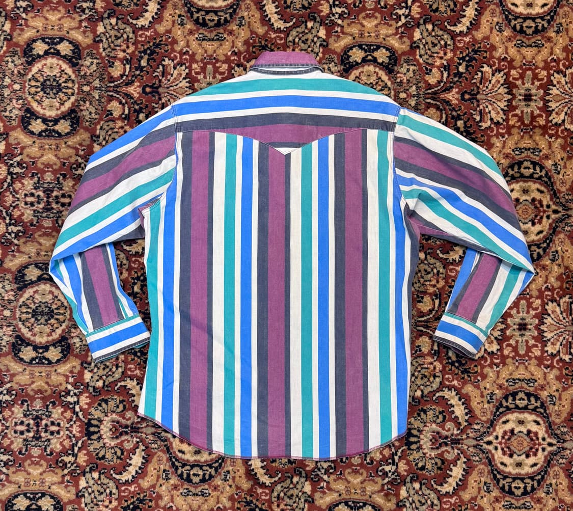 빈티지 랭글러 브러시팝퍼 웨스턴 스냅 워크 셔츠 XL (611) 상품이미지4