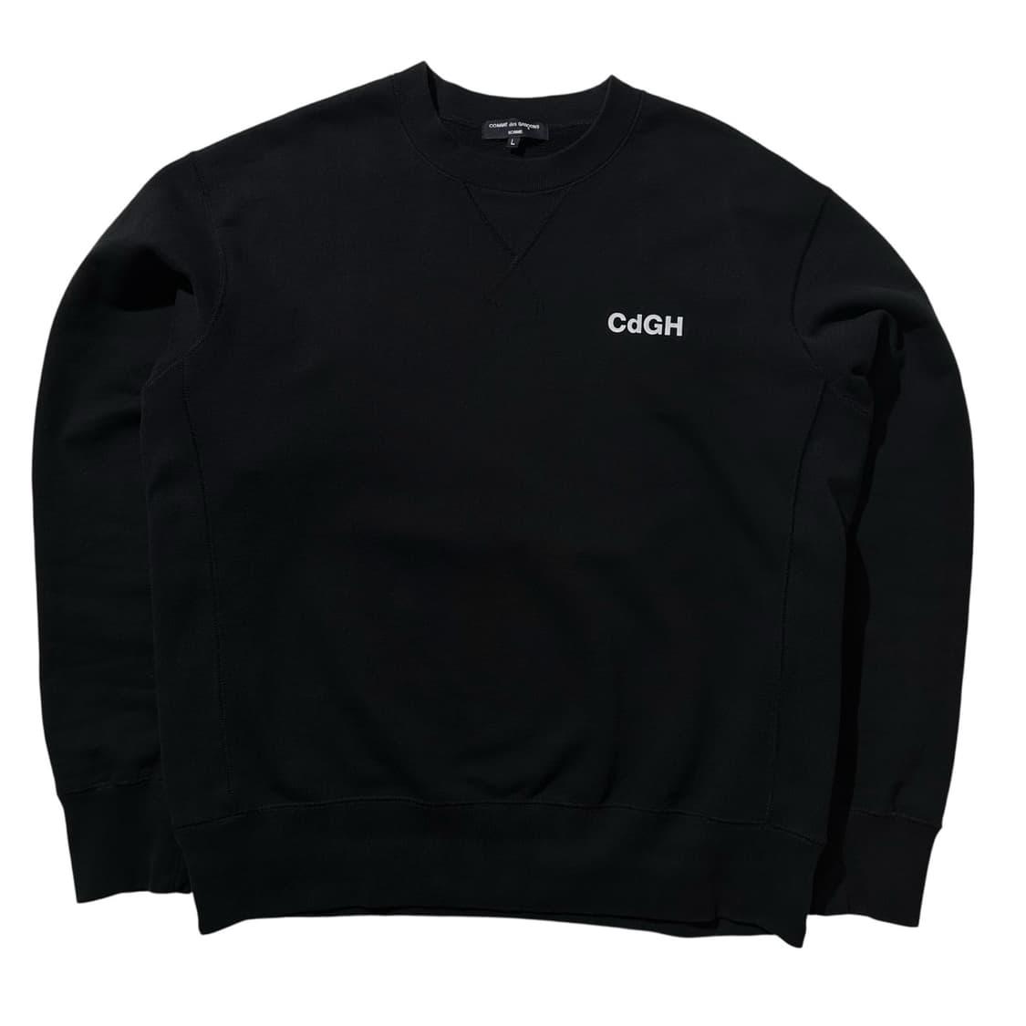 꼼데가르송 옴므 CdGH 로고 맨투맨 블랙 상품이미지1