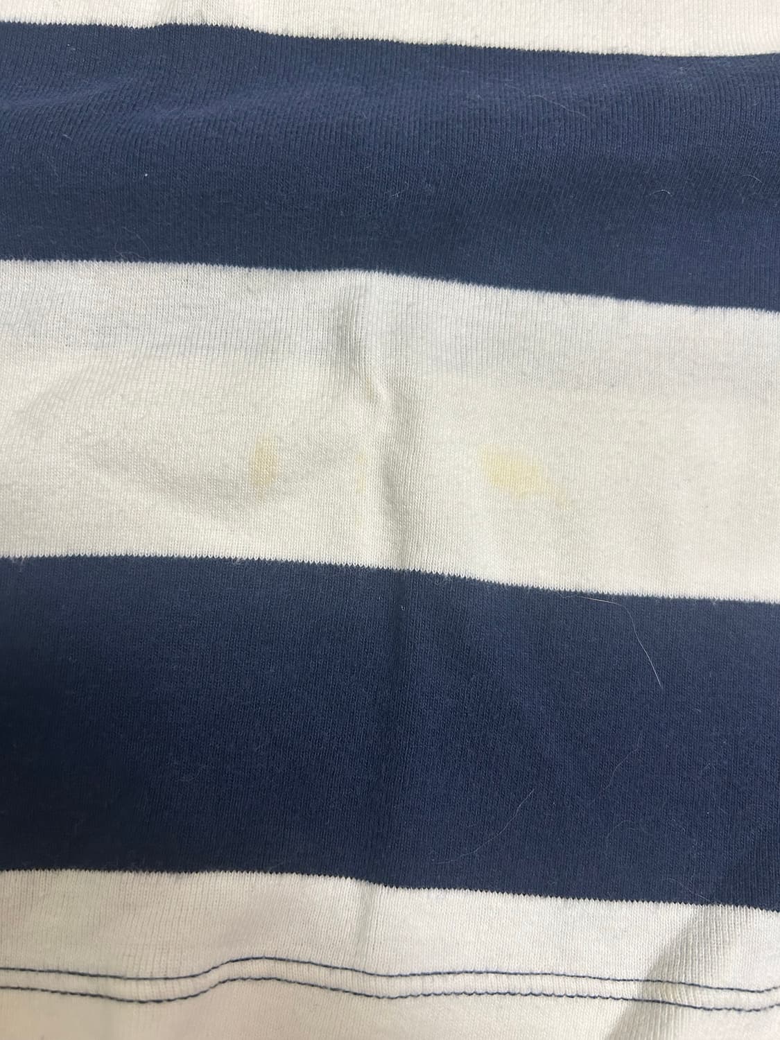타미힐피거 브이넥 스트라이프 줄무늬 반팔 네이비 xs 상품이미지2
