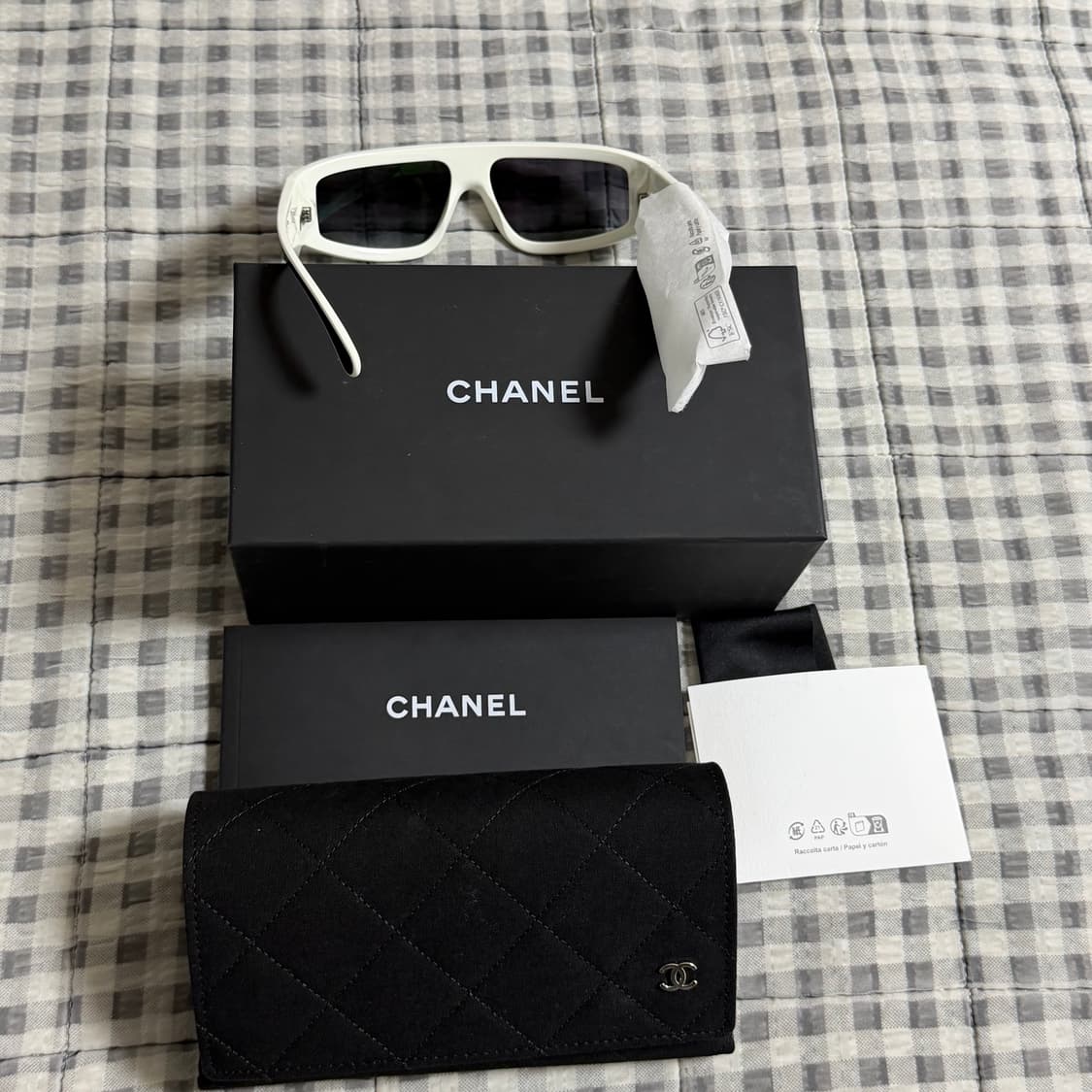 (OS) Chanel 샤넬 CC로고 쉴드 선글라스 블랙  상품이미지5