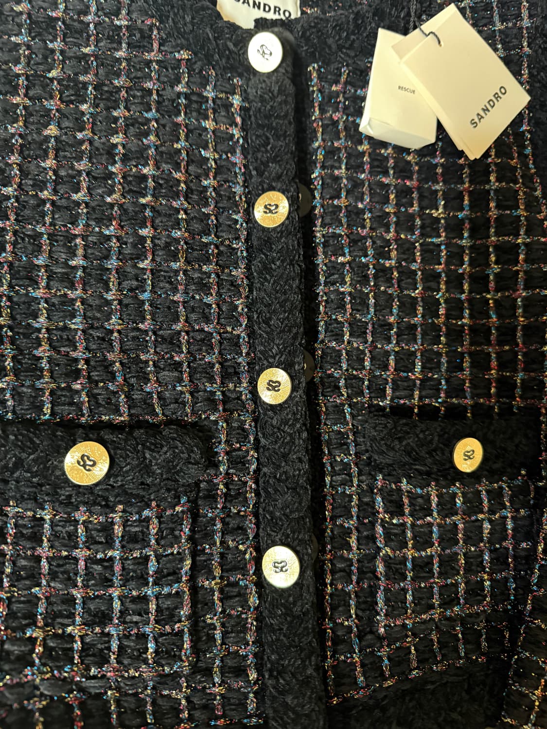 (택ㅇ) 산드로 트위드 크롭자켓 새상품 상품이미지8