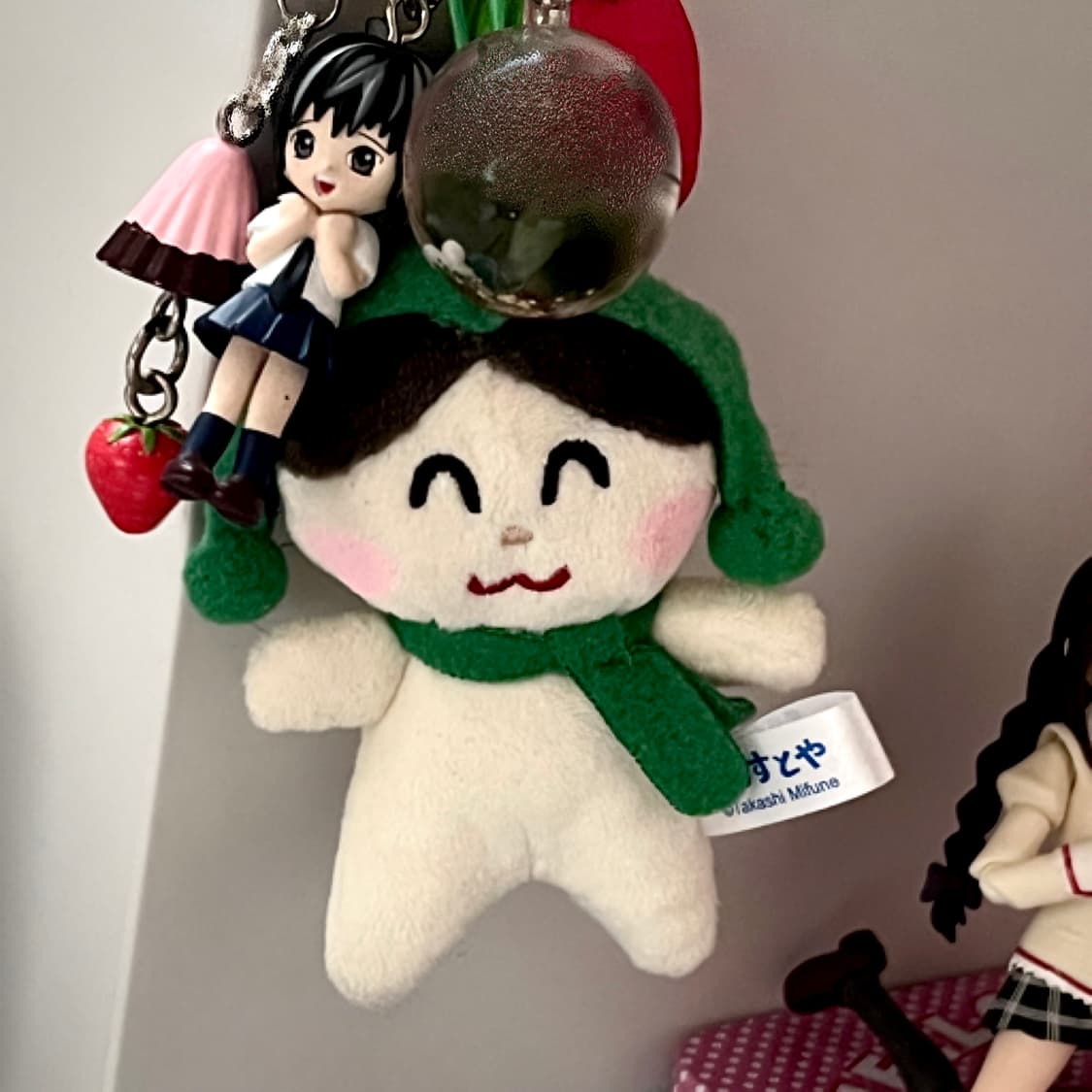 일본 고전 이라스토야 겨울 고양이 인형 키링 상품이미지2