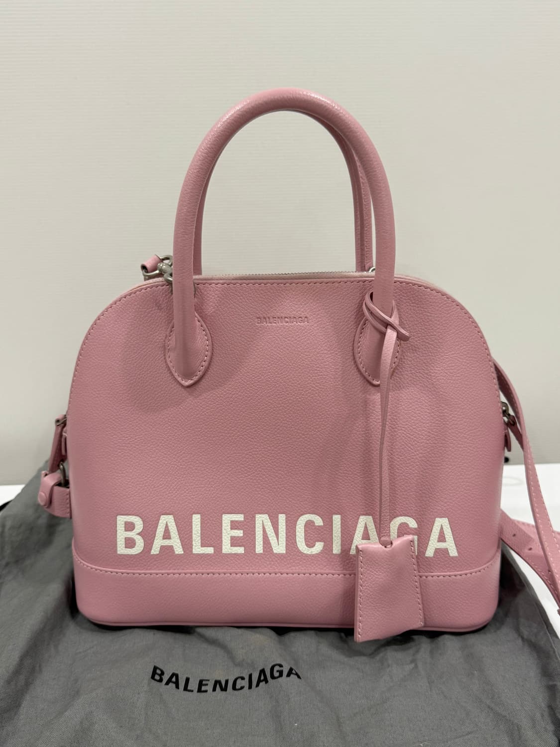 발렌시아가 빌탑 핸들 토트백 핑크 상품이미지1