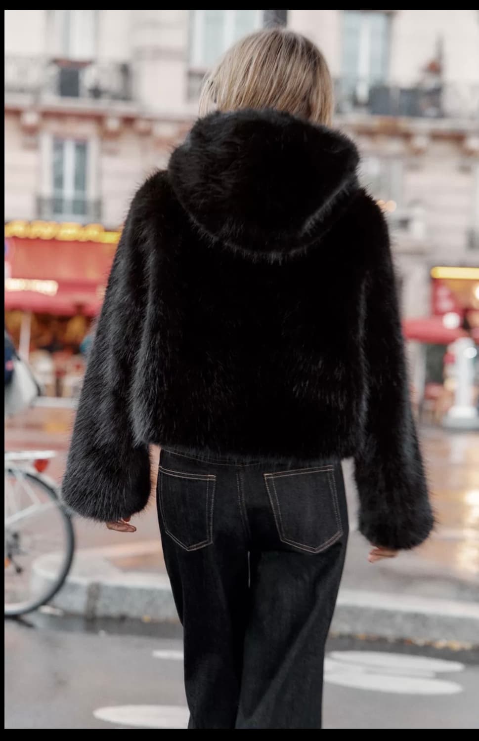 자라 페이크 후드 퍼 새상품 상품이미지2