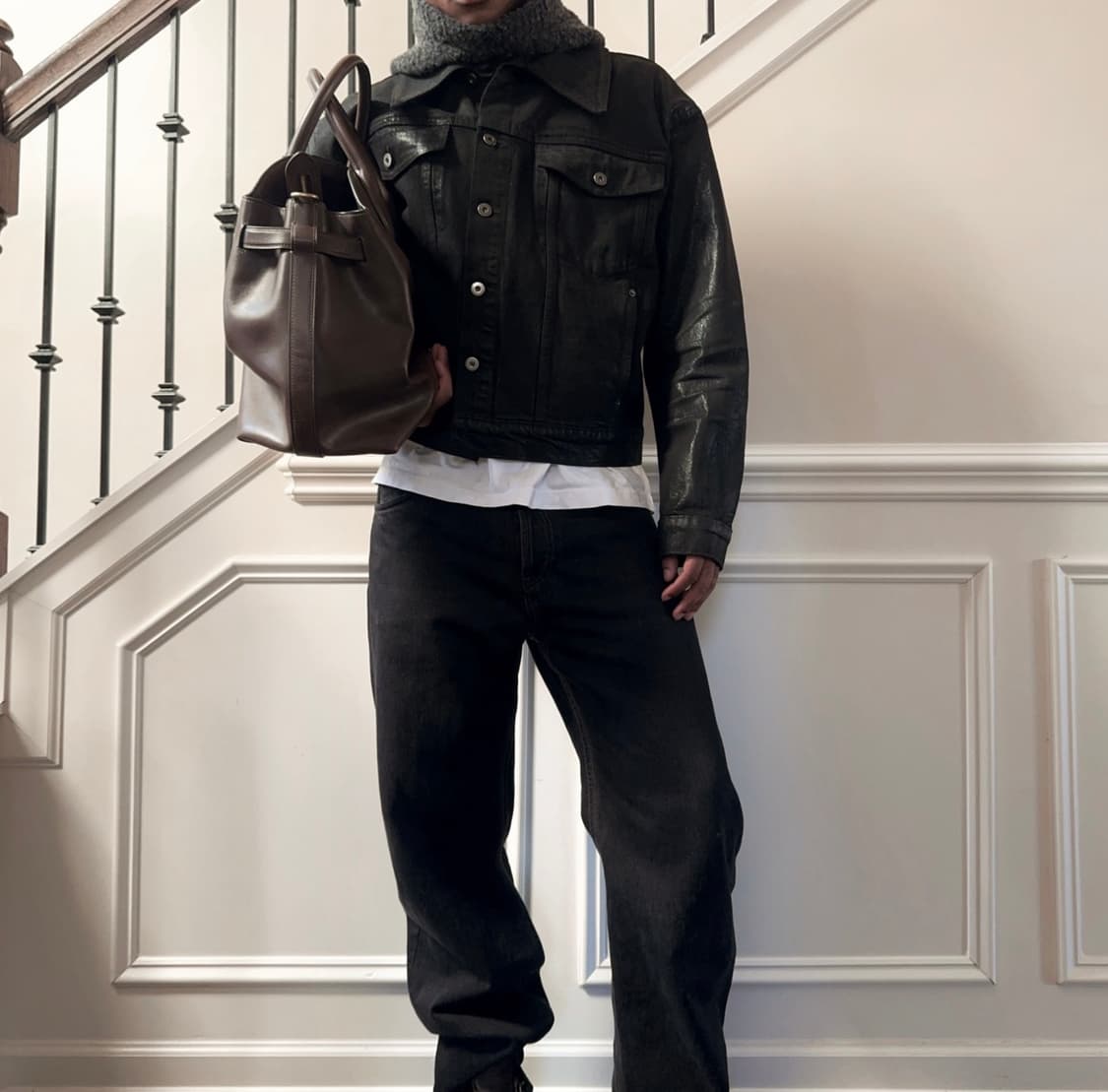 K-two studios waxed denim jacket 왁스 코팅 상품이미지3