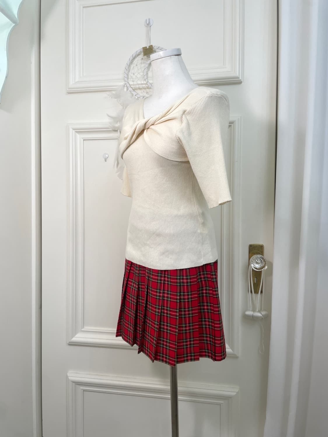 INGNI bow point half knit top(size-M) 상품이미지3