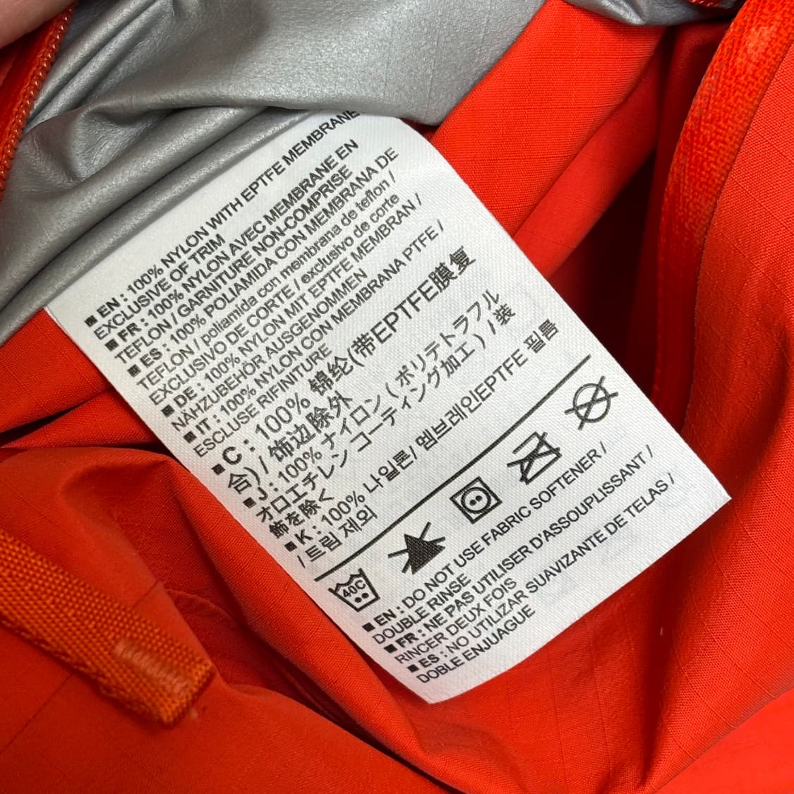 아크테릭스 제타SL L사이즈 레드 + 오렌지 컬러 바람막이 상품이미지7