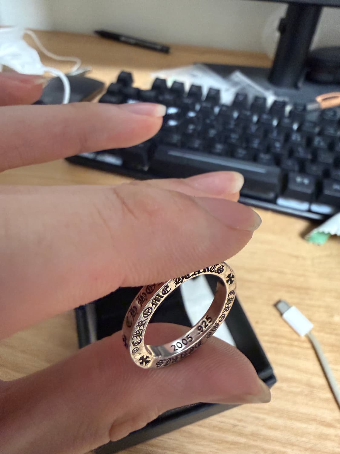 (Us8) 크롬하츠 스페이서 홍콩 익스클루시브 링 3mm 상품이미지9