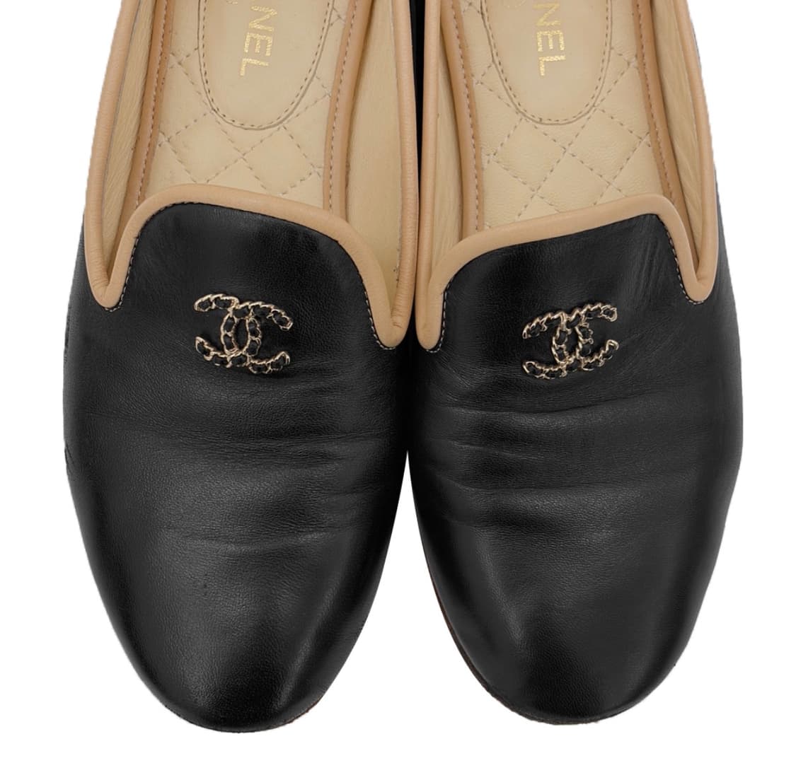 [36] 샤넬 여성 CC로고 램스킨 투톤 모카신 발레리나 슈즈 플랫 로퍼 상품이미지8