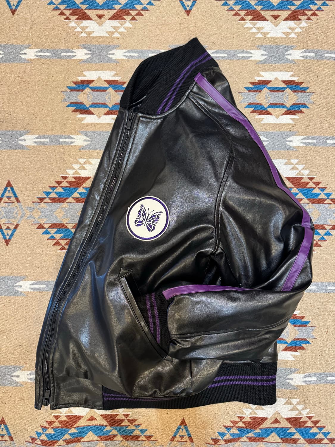 [S] 니들스 FAUX 레더 어워드 자켓 블랙 상품이미지7