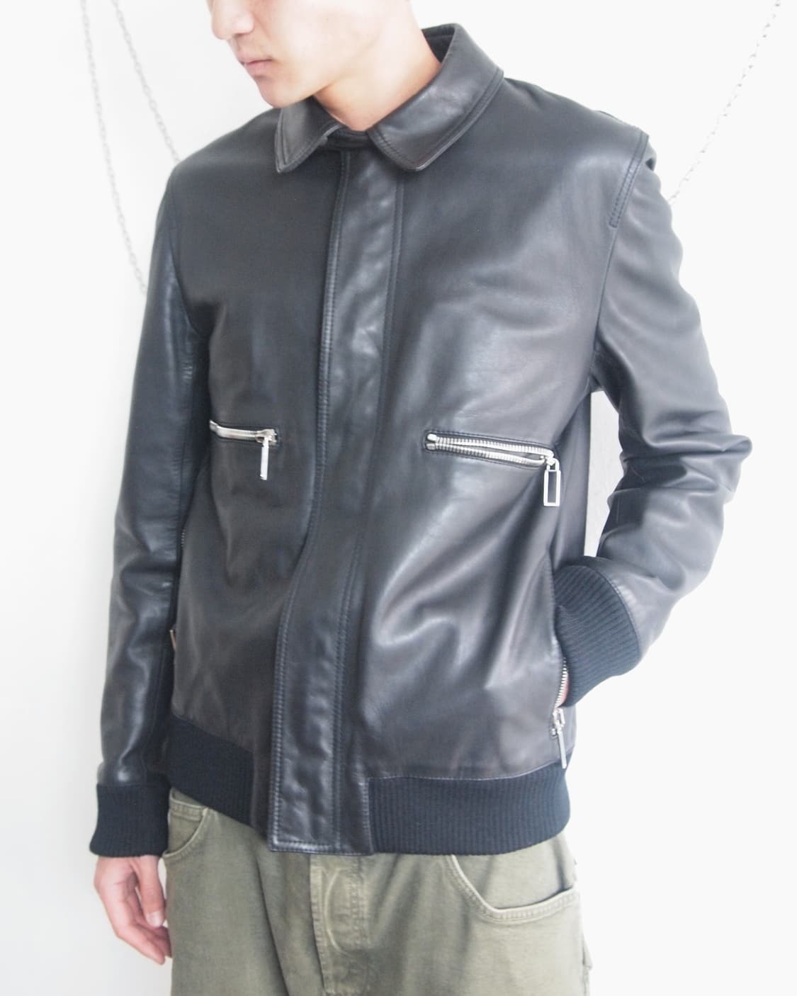 [54] 디올 옴므 aw09 런웨이 램스킨 레더자켓 상품이미지3