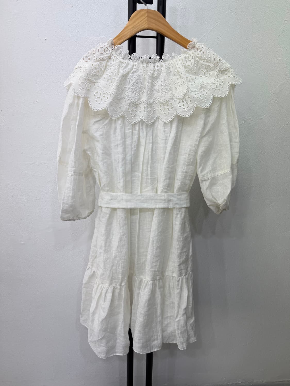 정품) 산드로 펀칭 레이스 롱 원피스 36 상품이미지3