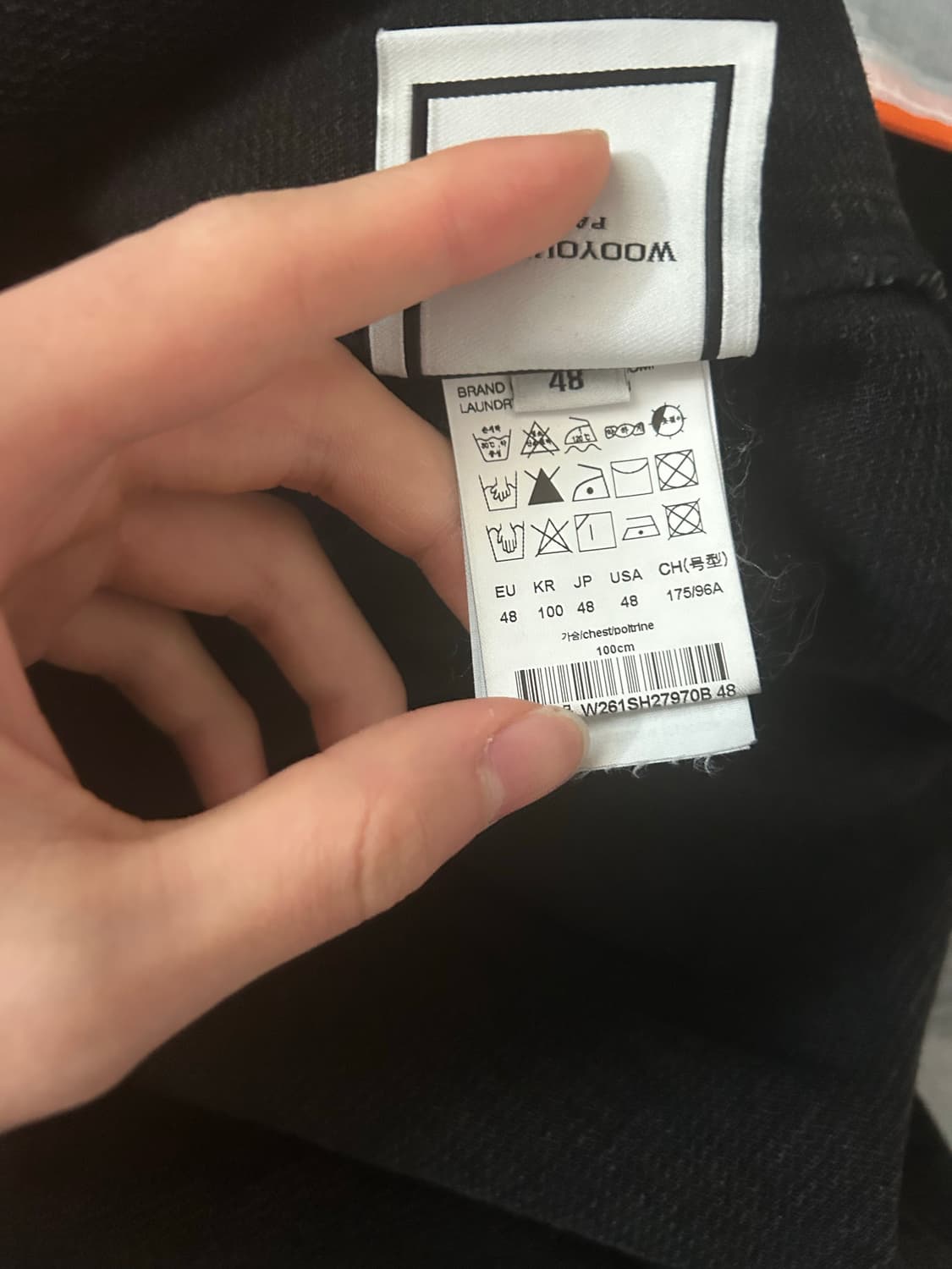 정품/새상품(풀구성)우영미 26SS 백로고 데님셔츠 자켓 48size 상품이미지4