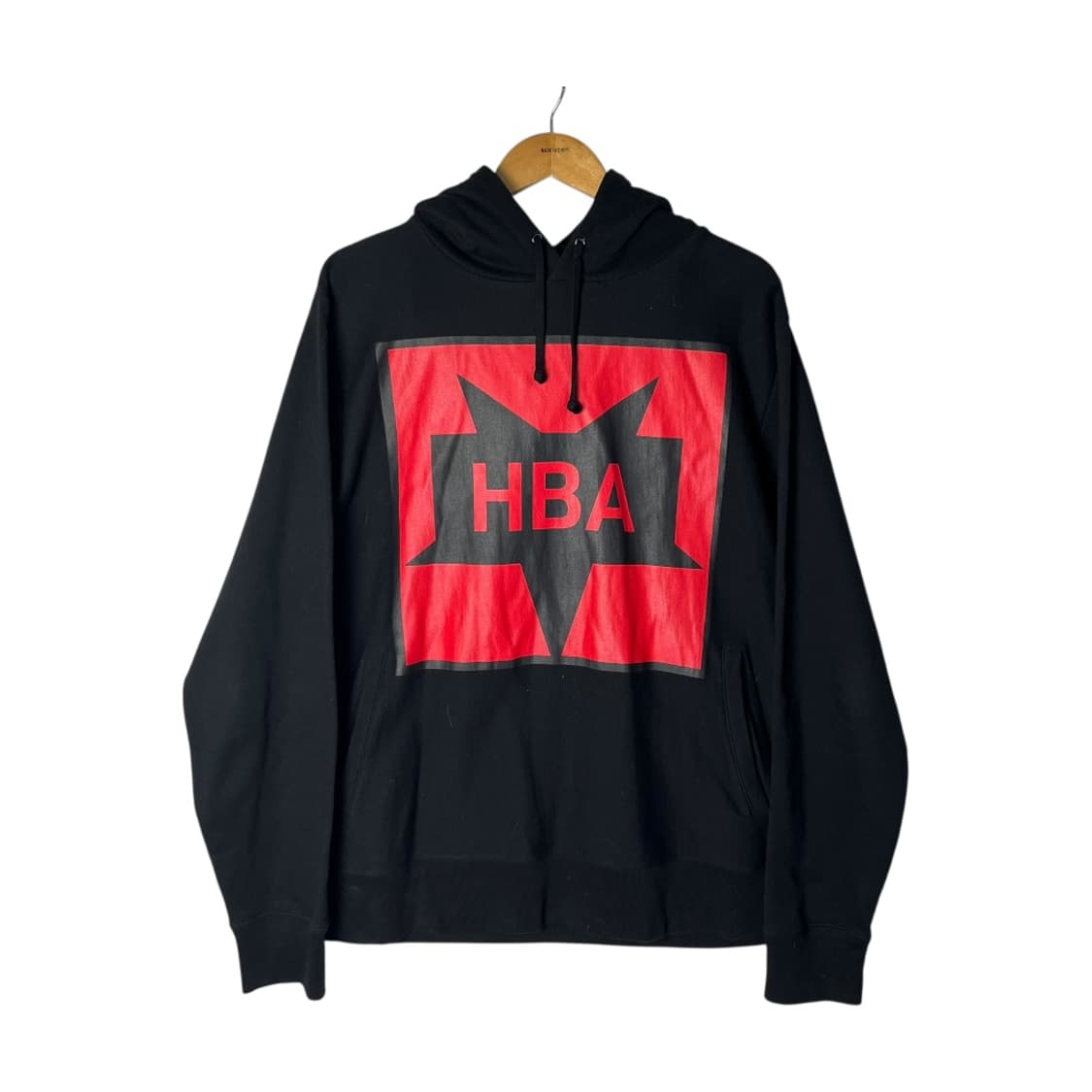 [HBA] 후드바이에어 레터링 프린팅 후드 맨투맨 상품이미지1