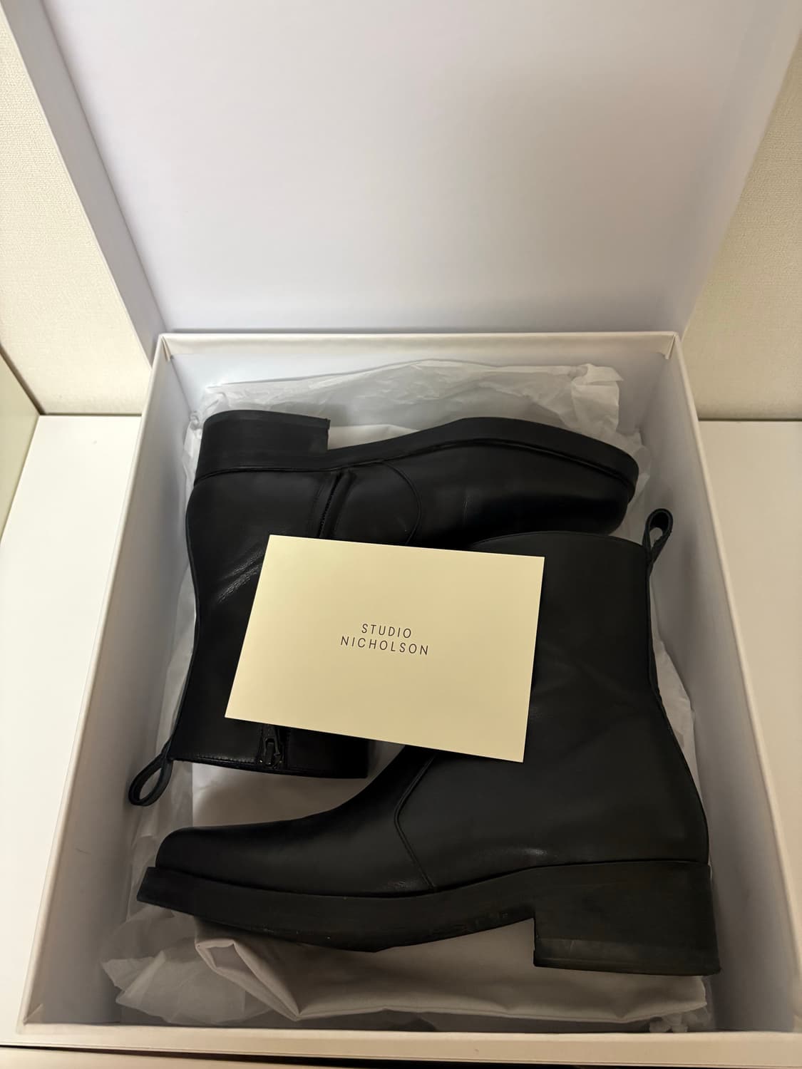 스튜디오 니콜슨 스퀘어 첼시 부츠 38 블랙 상품이미지8