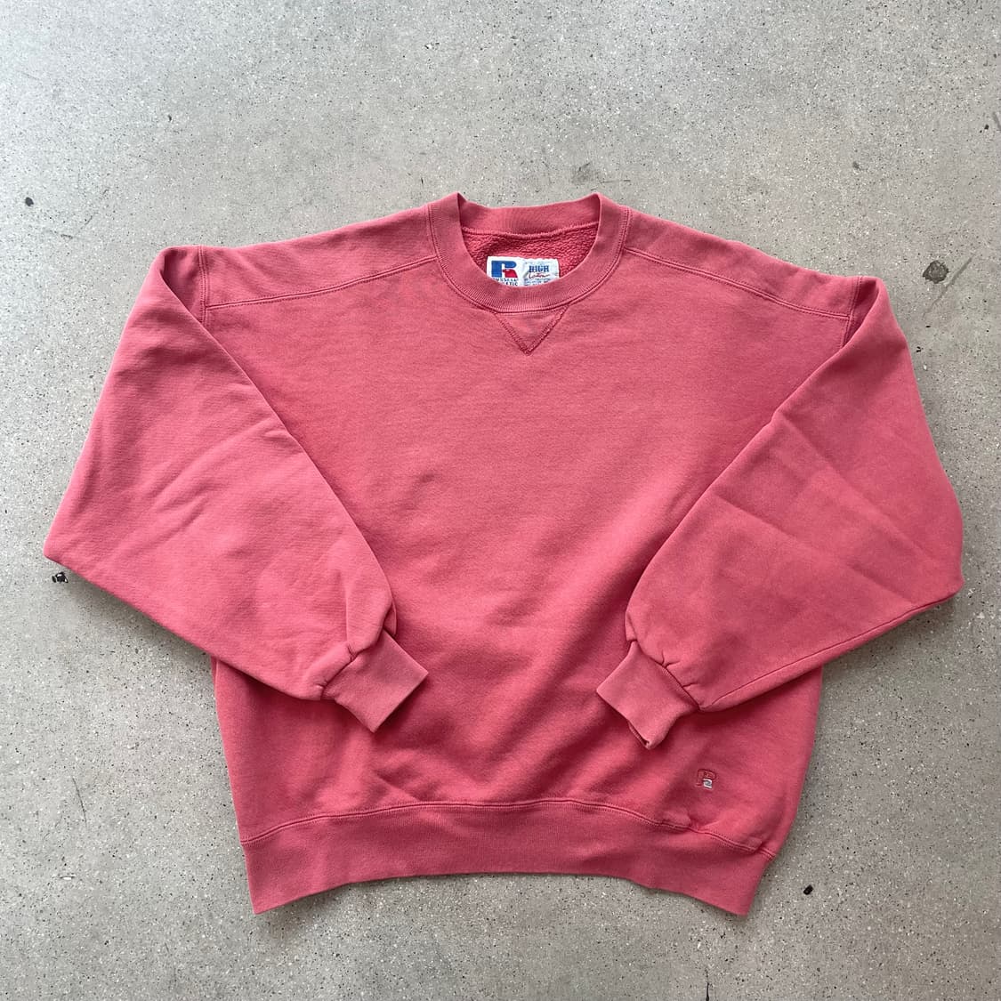 빈티지  러셀 애슬레틱 하이코튼 스웻셔츠 핑크 상품이미지1