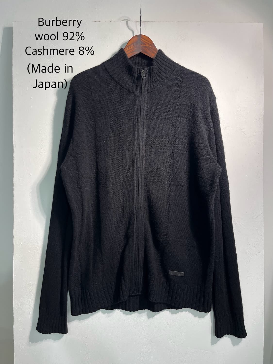 버버리 Burberry 울 & 캐시미어 혼방 니트집업 XL 상품이미지1