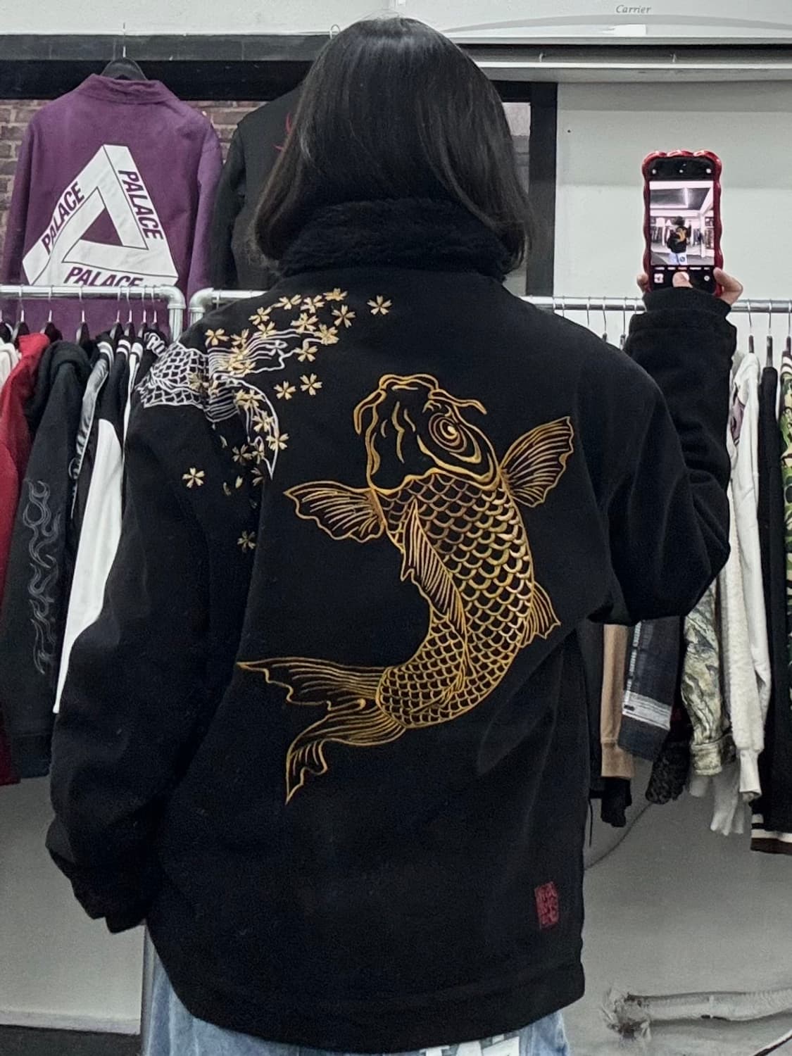 카라쿠리 타마시 오리엔탈 퍼 안감 워크자켓 상품이미지5