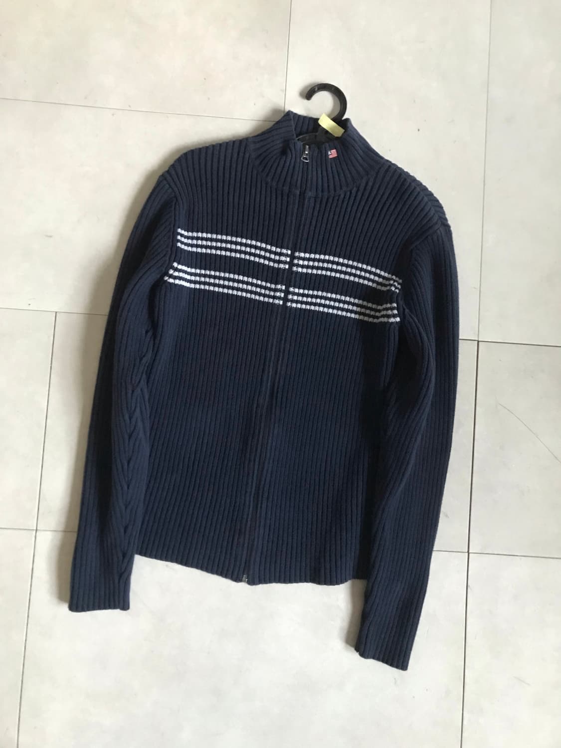 폴로 네이비 딱붙핏 니트집업 상품이미지9