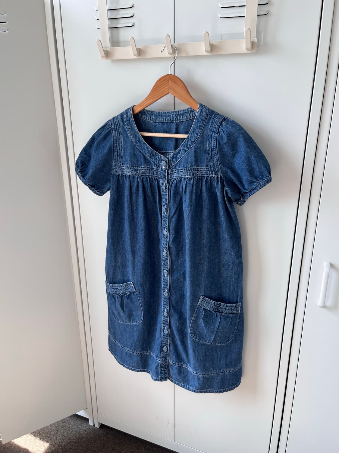 Vintage 핀턱 중청 데님 원피스 상품이미지9
