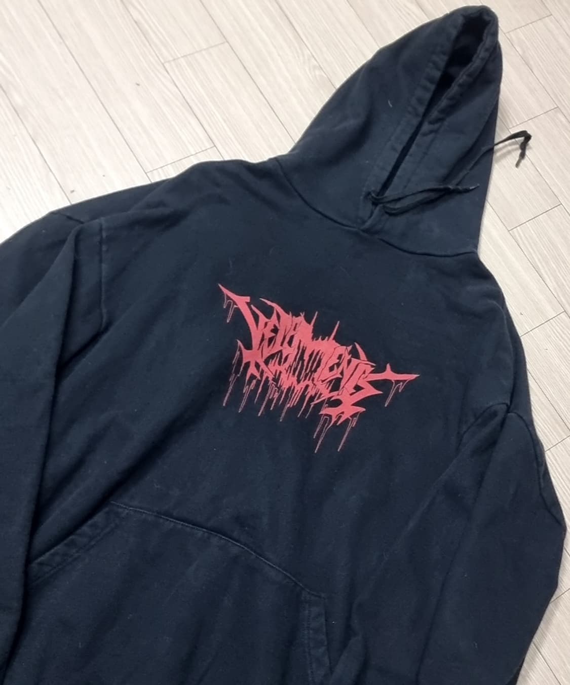 베트멍 블랙 시티로고 메탈 로고 후드티(free) 상품이미지2