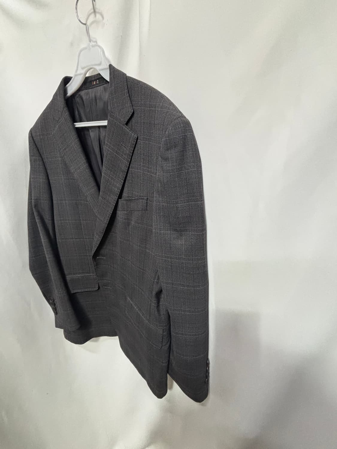 닥스(DAKS)봄 가을 남성 그레이 체크 정장 자켓 100-85-170 상품이미지3