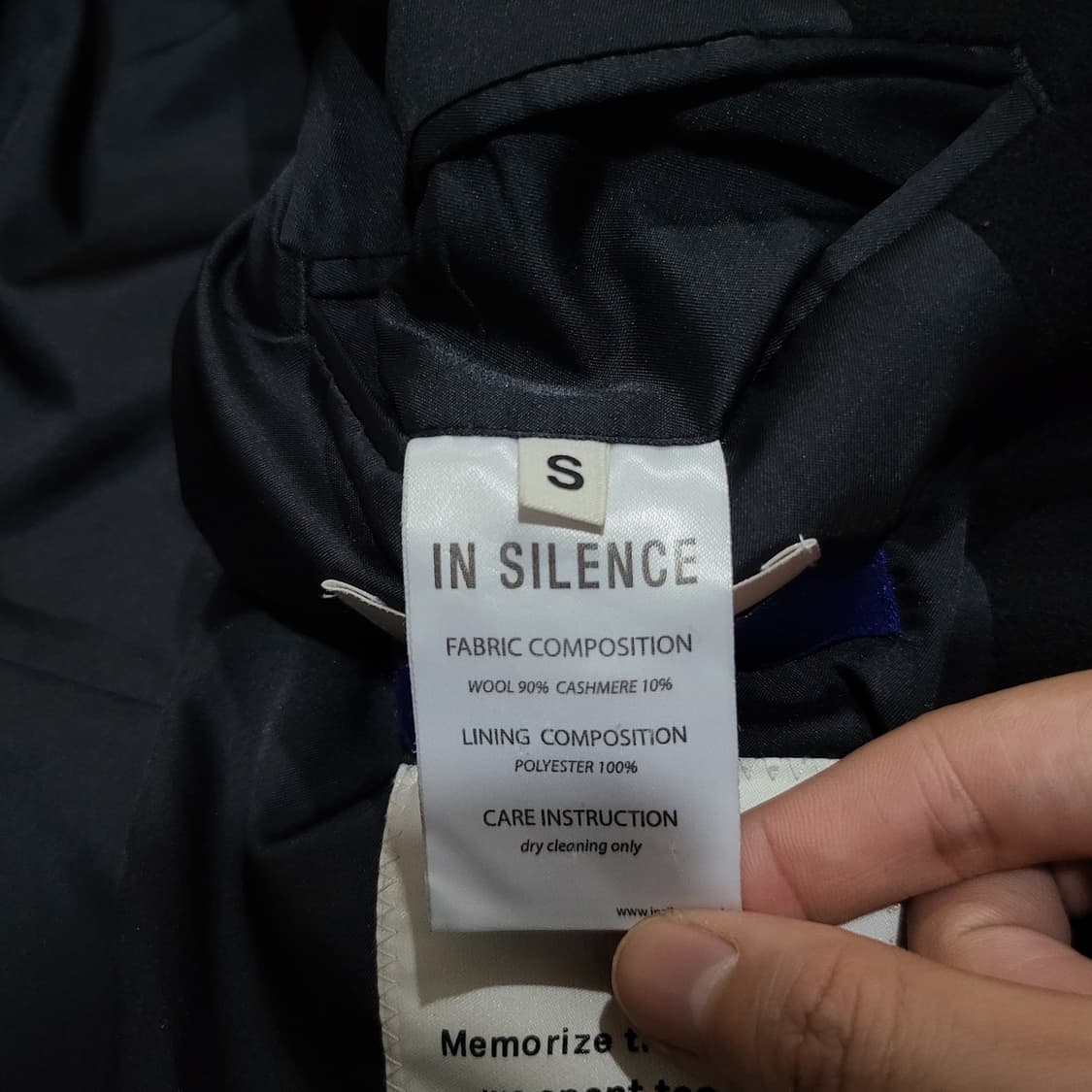 인사일런스 오버핏 울 캐시미어 코트 블랙 (S/95) 상품이미지5
