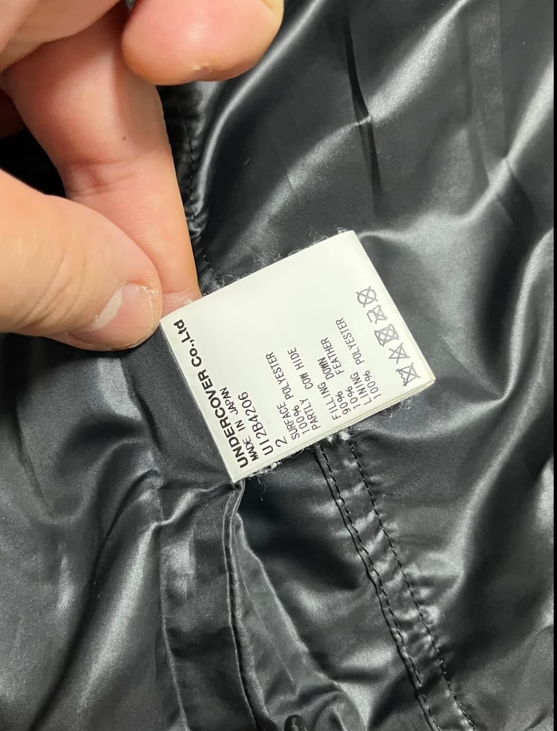 언더커버 22AW 레더 자켓 패딩 상품이미지7