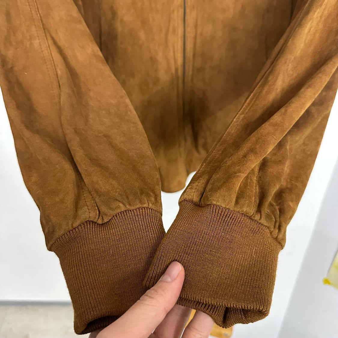 90’s 염소가죽 스웨이드 블루종 상품이미지5