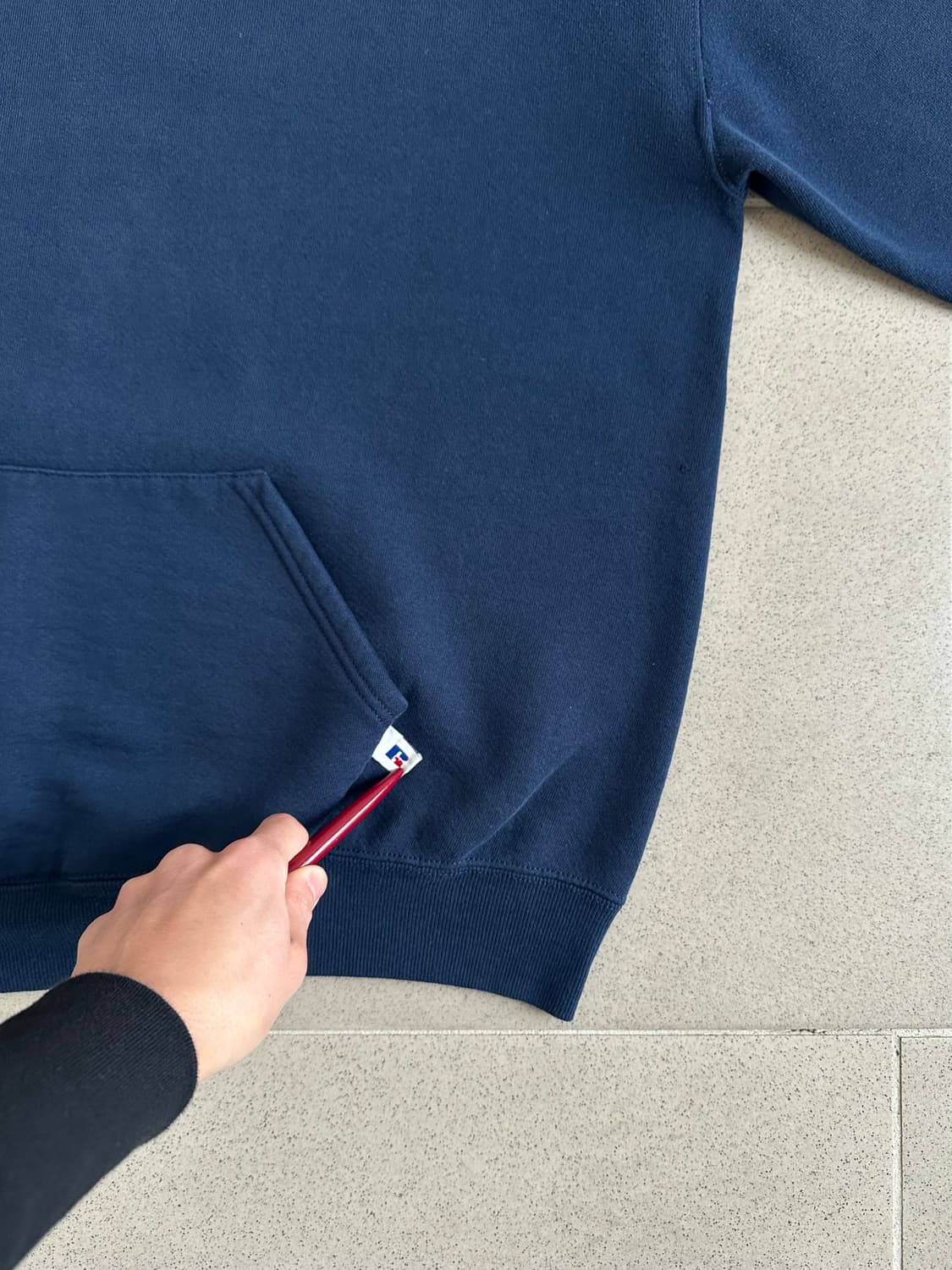 90s 빈티지 러셀 후드 네이비 XL USA 상품이미지3