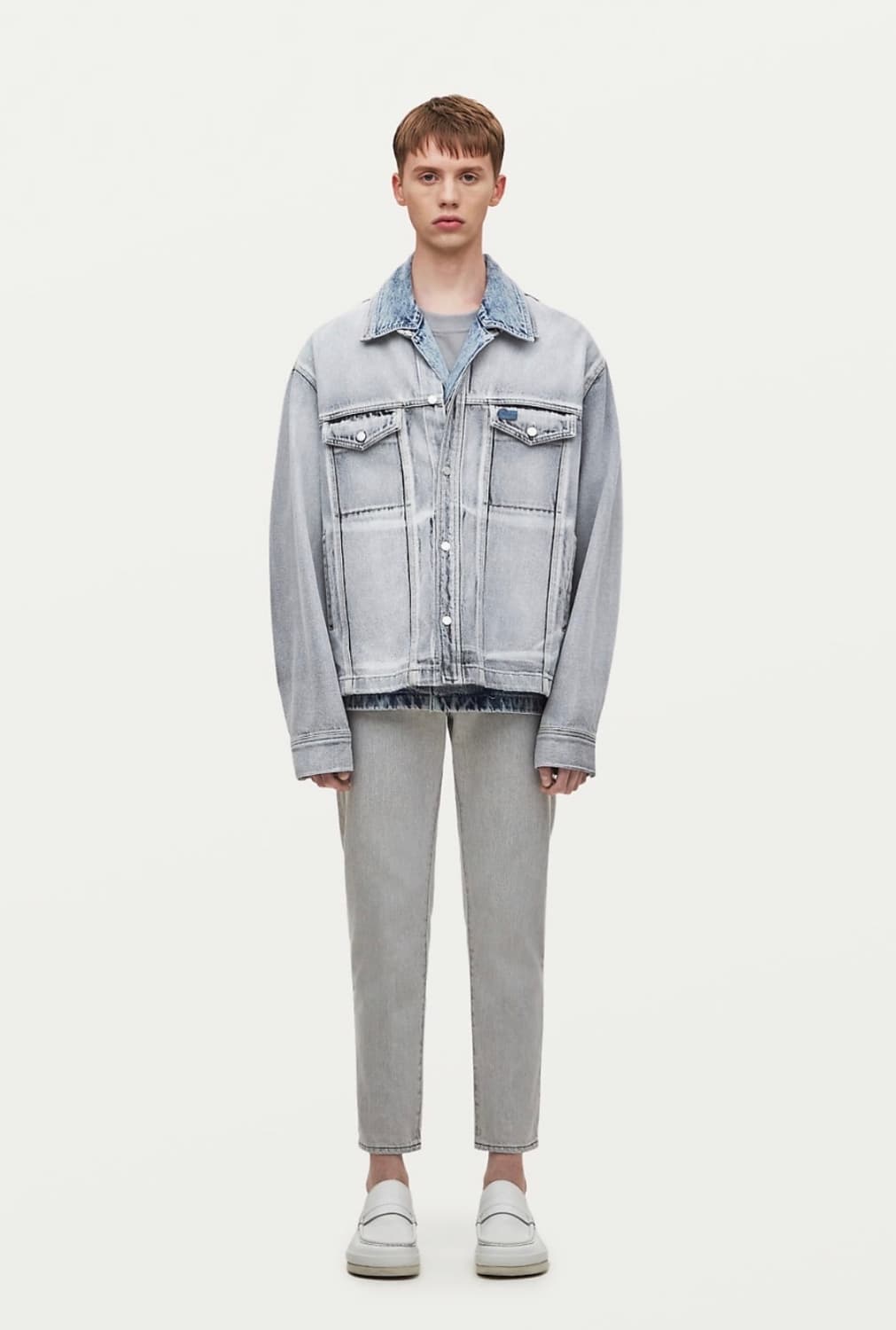 솔리드옴므 22ss 그레이 페이디드 데님자켓 50 상품이미지1