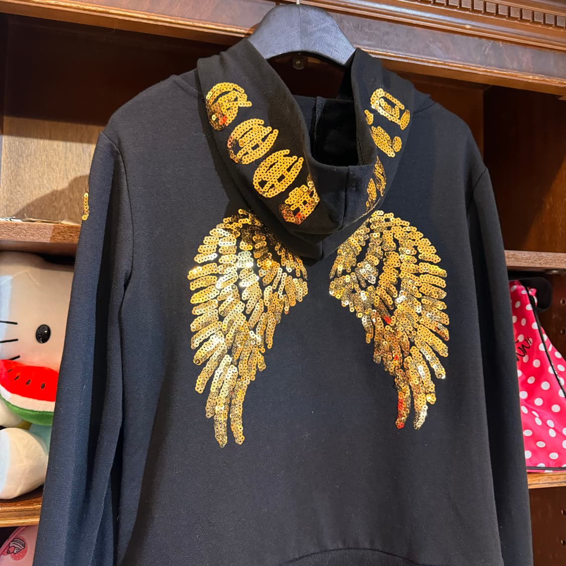 스팽글 백 윙포인트 후드집업 상품이미지5